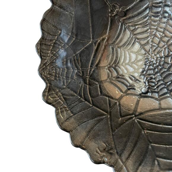 Akcam Spider Web Grey Turkish Glass 6” Halloween Bowls Set of 4 NEW - Picture 10 of 10